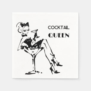 Guardanapo De Papel Whimsic Cocktail Queen - Glam Party Vibe