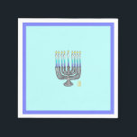 Guardanapo De Papel Whimsic Menorah Paper Napkin<br><div class="desc">Este Livro de Menorah Whimsical Napkin é o perfeito guardanapo de papel amigável para as reuniões de Chanucá. Faz parte da minha Coleção de Menorah Chanucá.</div>