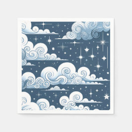 Guardanapo De Papel Whimsical Blue Celestial