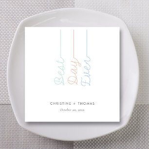 Guardanapo De Papel Whimsical & Colorful: Personalizado 'Melhor Dia de