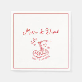 Guardanapo De Papel Whimsical É Um Casamento Vermelho Italiano Persona