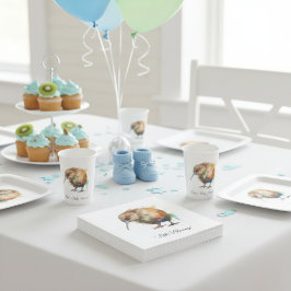 Guardanapo De Papel Whimsical Kiwi Bird Baby Shower | Sweet Pipi
