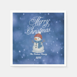 Guardanapo De Papel Whimsical Snowman Feliz Natal