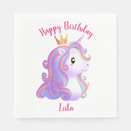 Guardanapo De Papel Whimsical Unicorn Birthday