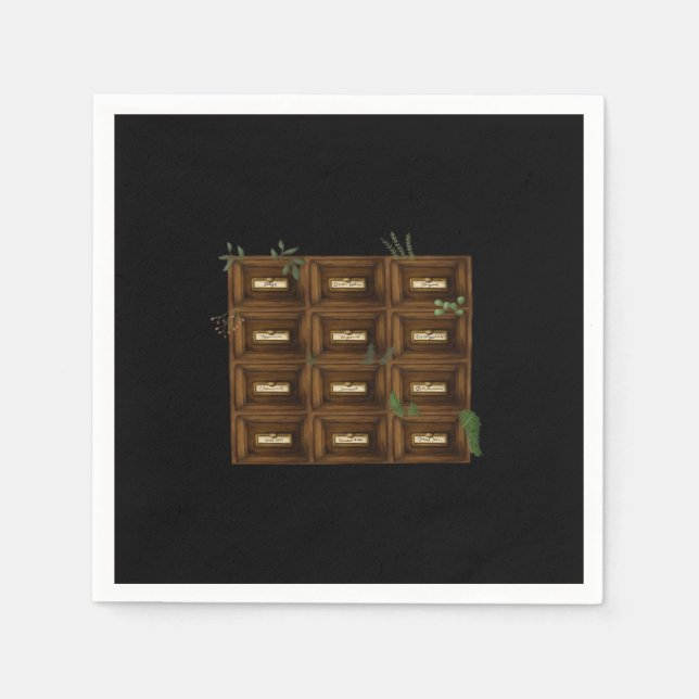Guardanapo De Papel Whimsigoth Apothecary Drawer (Frente)
