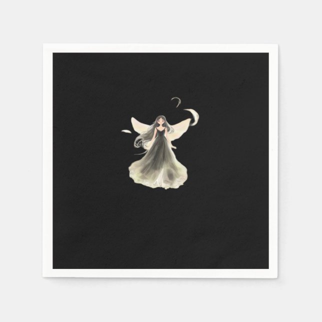 Guardanapo De Papel Whimsigoth Girl Dark Fairy Aestic Com Vibes Cl (Frente)