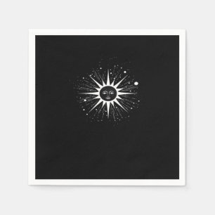 Guardanapo De Papel Whimsigoth Night Sky Sun Moon Witchy Classic Hallo