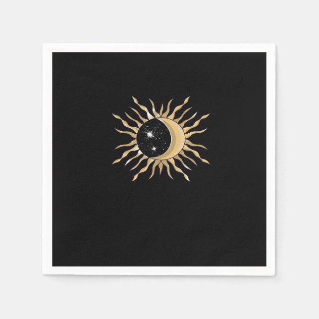 Guardanapo De Papel Whimsigoth Sun Moon Space Classic (Frente)
