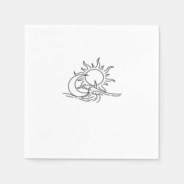 Guardanapo De Papel Whimsigoth Sun Sea Witchy (Frente)