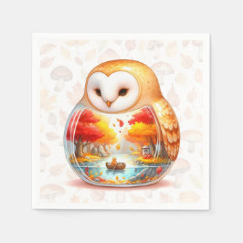 Guardanapo De Papel Whimsy Wilderness Critters - Coruja -