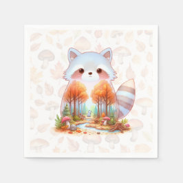 Guardanapo De Papel Whimsy Wilderness Critters - Raccoon -