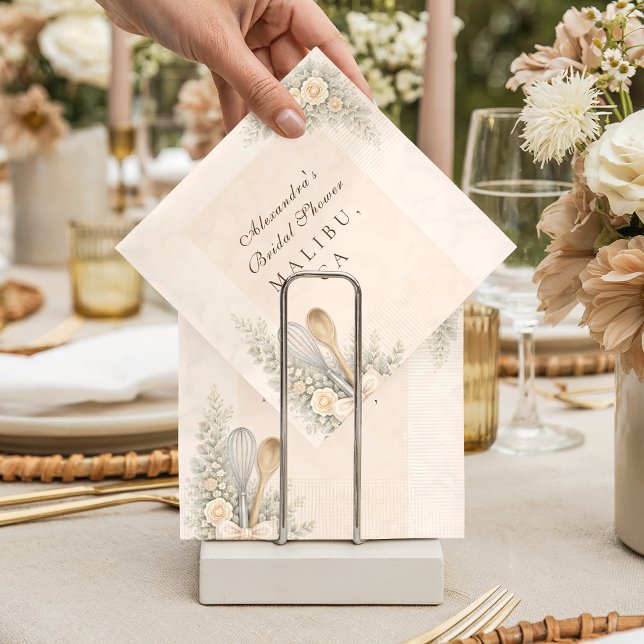 Guardanapo De Papel Whisked Away Rustic Baking Bridal Shower (Criador carregado)