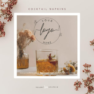 Guardanapo De Papel Whiskey Boho Flowers Coquetel estético