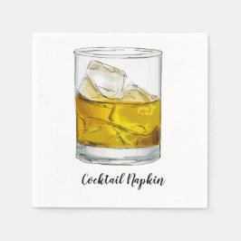 Guardanapo De Papel Whiskey Cocktail Napkin