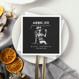 Guardanapo De Papel Whiskey Cowgirl Aged to Perfection Birthday Party 