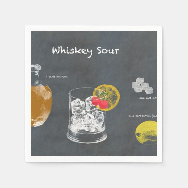 Guardanapo De Papel Whiskey Sour (Frente)