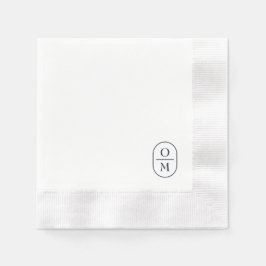 Guardanapo De Papel White | Chic Typography Minimal Monogram Wedding