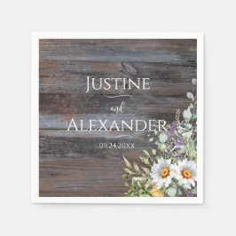 Guardanapo De Papel White Daisy Wedding