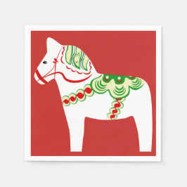 Guardanapo De Papel White Dala Horse Paper Napkins