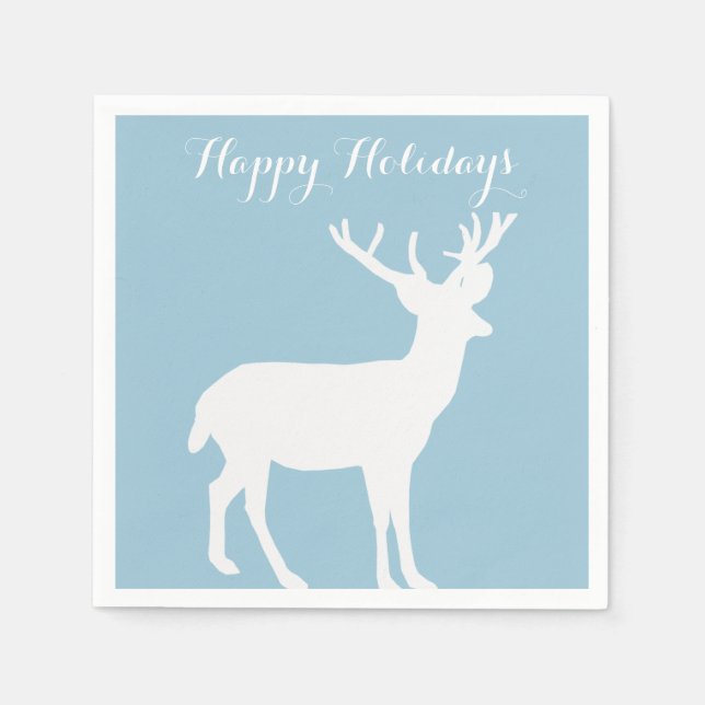 Guardanapo De Papel White Deer Silhouket Paper Napkins (Frente)