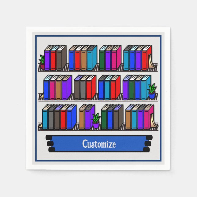 Guardanapo De Papel White do Little Library Book Club (Frente)