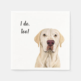 Guardanapo De Papel White Dog Custom Cocktail Napkin