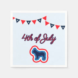 Guardanapo De Papel White E Azul Brancos E Azul 4 De Julho