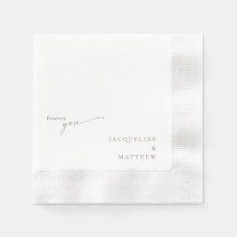 Guardanapo De Papel White Forever Seu Dourado Texto Cocktail