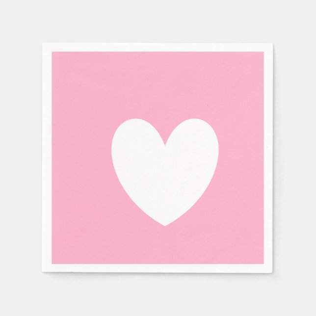 Guardanapo De Papel White Heart Paper Napkins (Frente)