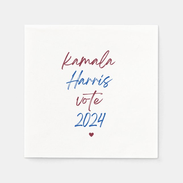 Guardanapo De Papel White Napkins para Kamala Harris 2024 (Frente)