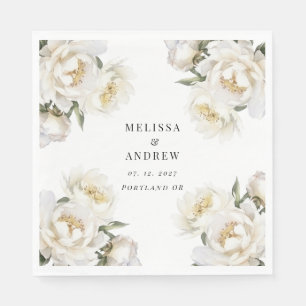 Guardanapo De Papel White Peony