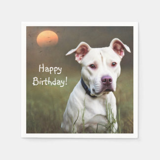 Guardanapo De Papel White Pitbull Paper Napkins