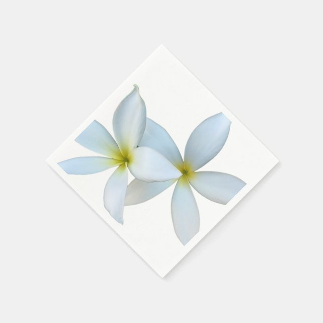 Guardanapo De Papel White Plumeria Blooms (Canto)