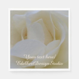 Guardanapo De Papel White Rose Close Paper Napkins