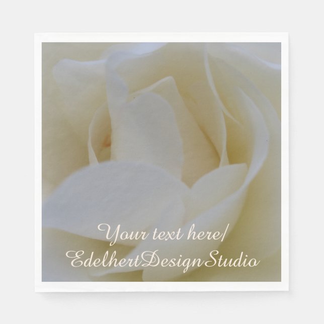 Guardanapo De Papel White Rose Close Paper Napkins (Frente)