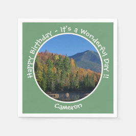 Guardanapo De Papel Whiteface Mountain, Adirondack Autumn Party Items