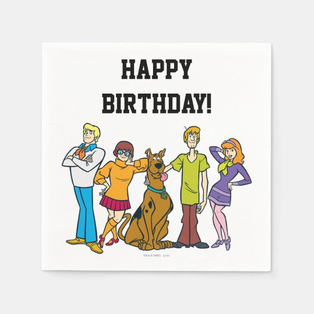 Guardanapo De Papel Whole Gang 14 Mystery Inc (Frente)