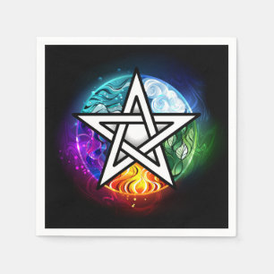 Guardanapo De Papel Wiccan pentagram
