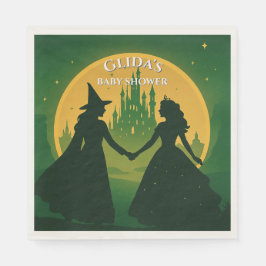Guardanapo De Papel Wicked Baby Shower Napkins- Elphaba & Glinda Party