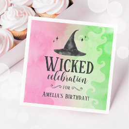 Guardanapo De Papel Wicked Witch Pink and Green Paper Napkin