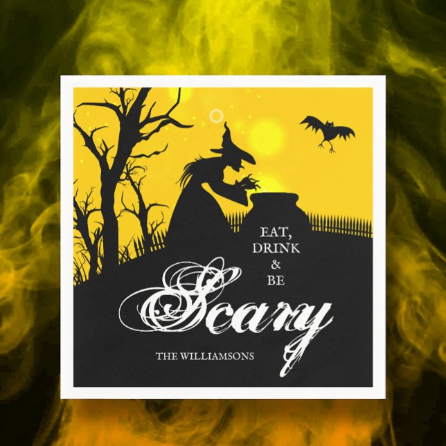 Guardanapo De Papel Wicked Witch Silhouette Halloween (Criador carregado)
