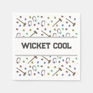 Guardanapo De Papel Wicket Legal Croquet Pun Único Ilustrado À Mão