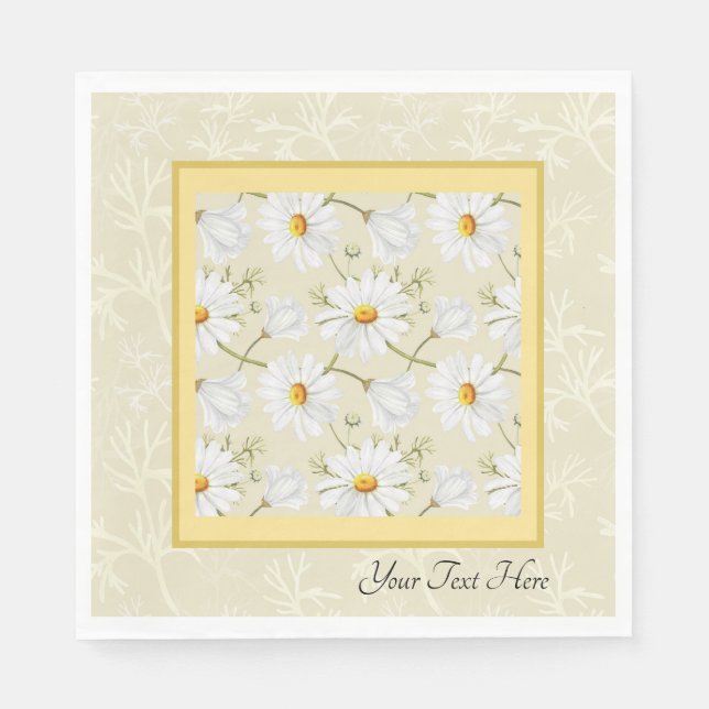 Guardanapo De Papel Wild Daisies Paper Napkin (Frente)