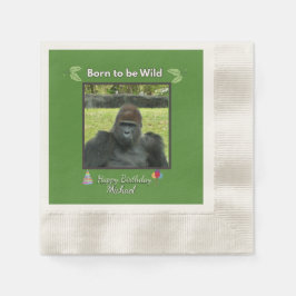 Guardanapo De Papel Wild Gorilla Jungle Birthday Design