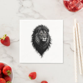 Guardanapo De Papel Wild Grace: retrato impressionante de um leão
