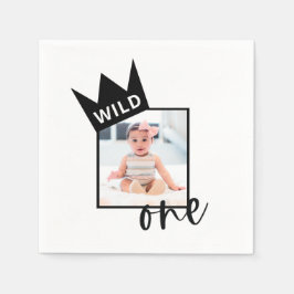 Guardanapo De Papel Wild One First Birthday Personalizado Foto Napkins