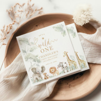 Guardanapo De Papel Wild One Jungle Safari Napkins