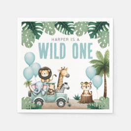 Guardanapo De Papel Wild One Safari 1st Birthday