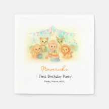 Wild One Safari Boy 1st Birthday Jungle Party