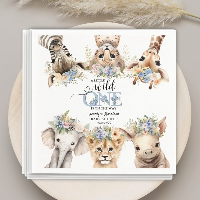 Guardanapo De Papel Wild One Safari Chá de fraldas da Selva Napkins (Criador carregado)